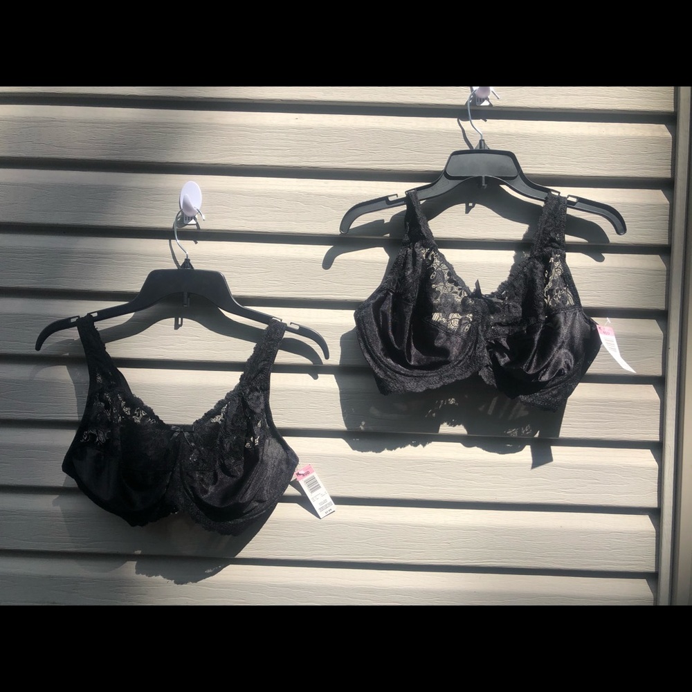 2 NWT 40D black lace bras from Kmart